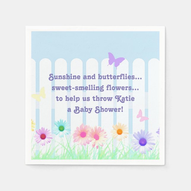 Servilleta De Papel "Daisy Garden" - poema (Anverso)