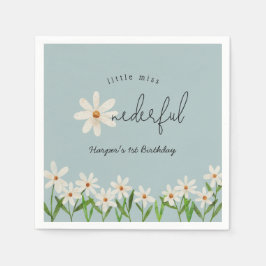 Servilleta De Papel Daisy Primer cumpleaños Pequeña Miss Maravillosa