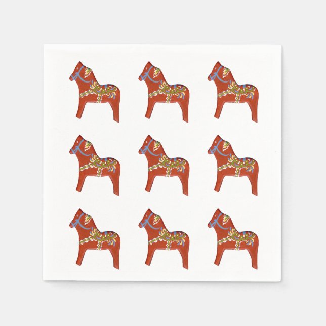 Servilleta De Papel Dala Horse Paper Napkin (Anverso)