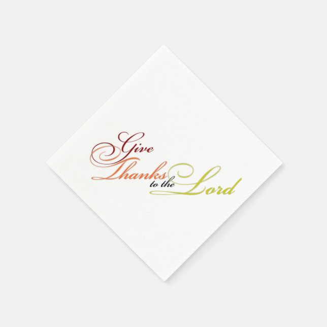 Servilleta De Papel Dales gracias al Señor (Borde)