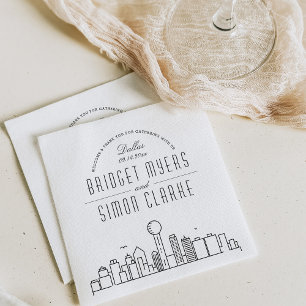 Servilleta De Papel Dallas Deco Skyline Napkins de eventos de boda