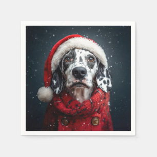 Servilleta De Papel Dalmacia festiva en Santa Attire