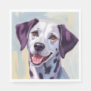 Servilleta De Papel Dálmata   Pintura de mascota de acuarela de perro