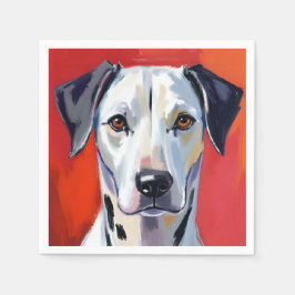 Servilleta De Papel Dalmatian | Dog Painting Pet Watercolor