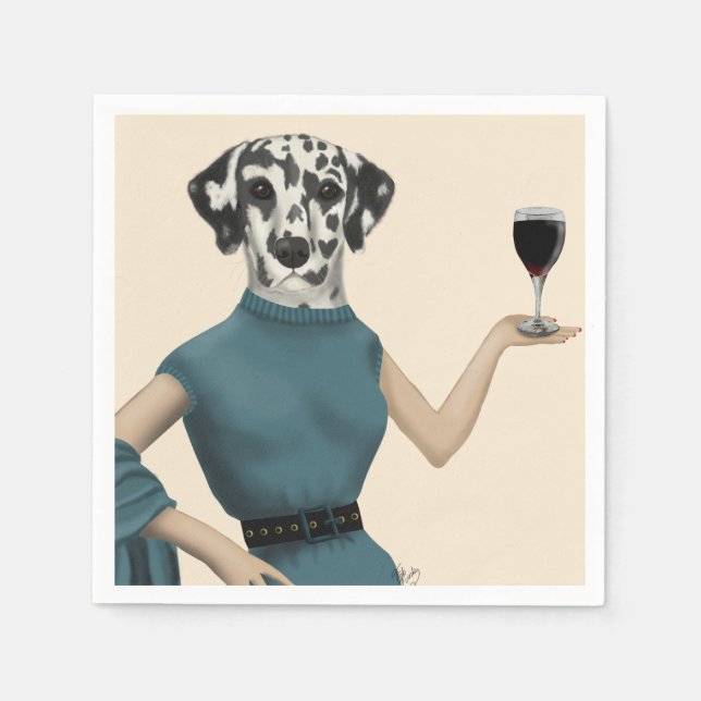 Servilleta De Papel Dalmatian Wine Snob (Anverso)