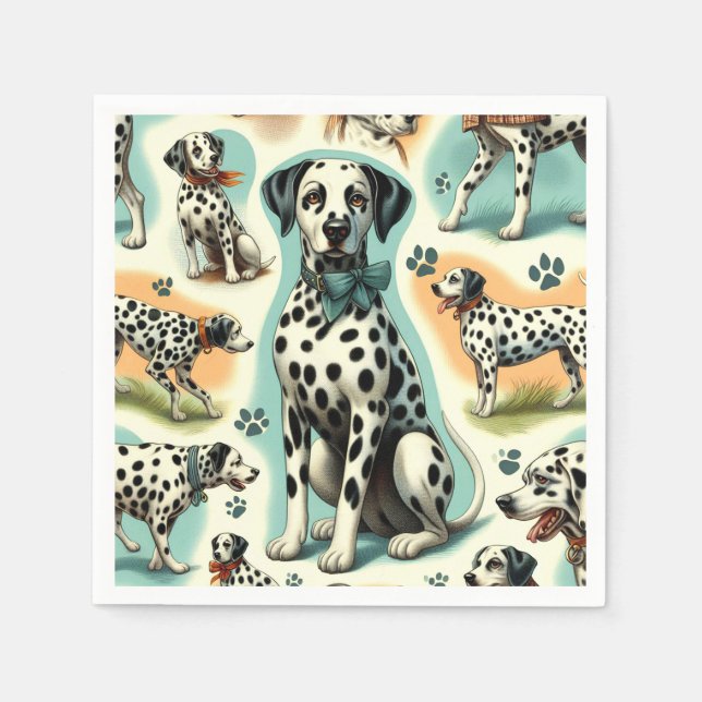 Servilleta De Papel Dalmatiano sin foco (Anverso)