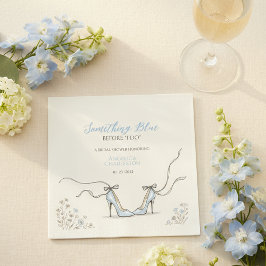 Servilleta De Papel Damas de Honor Algo Azul Despedida de Soltera
