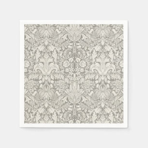 Servilleta De Papel Damasco Blanco Formal Discreto Tradicional