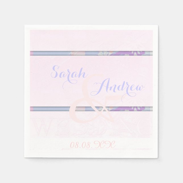 Servilleta De Papel Damasco Delicado - servilletas de papel Boda (Anverso)