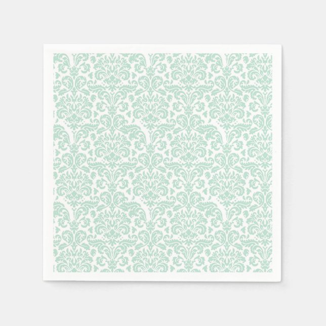 Servilleta De Papel Damask Sage Green Bonito (Anverso)