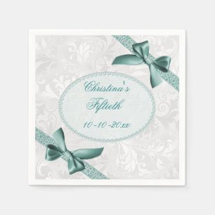 Servilleta De Papel Damask y Bows Serviettes