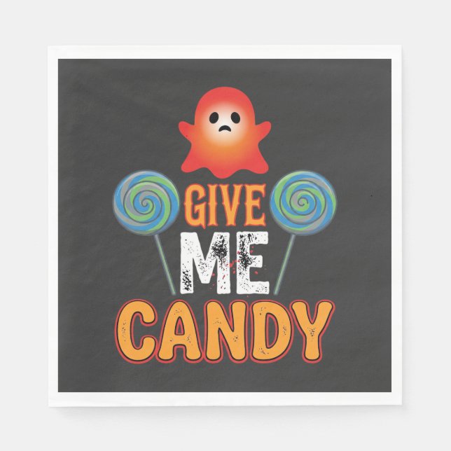 Servilleta De Papel Dame Caramelo Fantasma de Halloween_1 (Anverso)