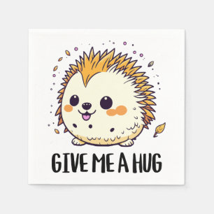 Servilleta De Papel Dame un diseño de hedgehog lindo