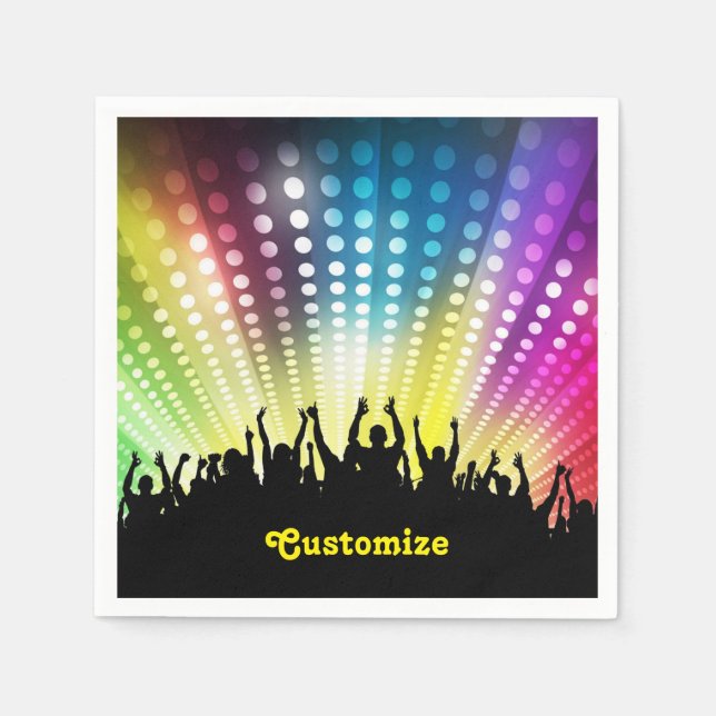 Servilleta De Papel Dance Club Spot Luces Fiestas Napkins (Anverso)
