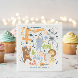 Servilleta De Papel Dance sing and play kids birthday
