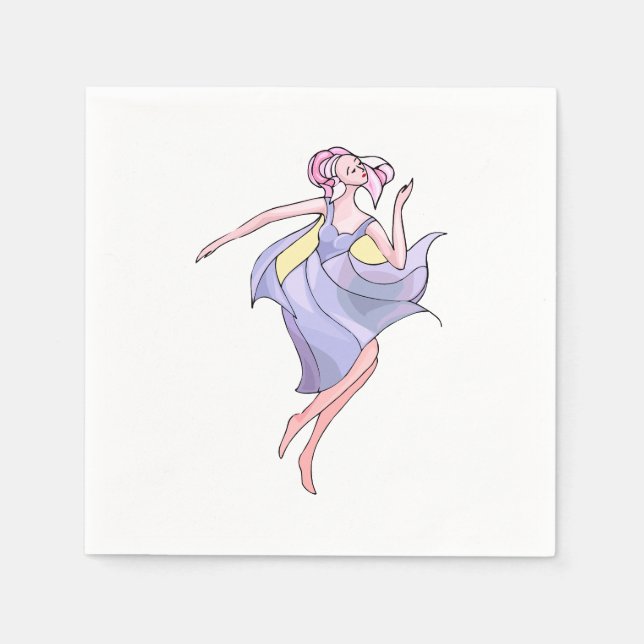 Servilleta De Papel Dancing Ballerina Napkins (Anverso)
