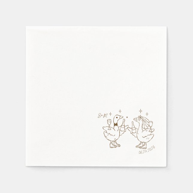 Servilleta De Papel Dancing Duck Napkin (Anverso)