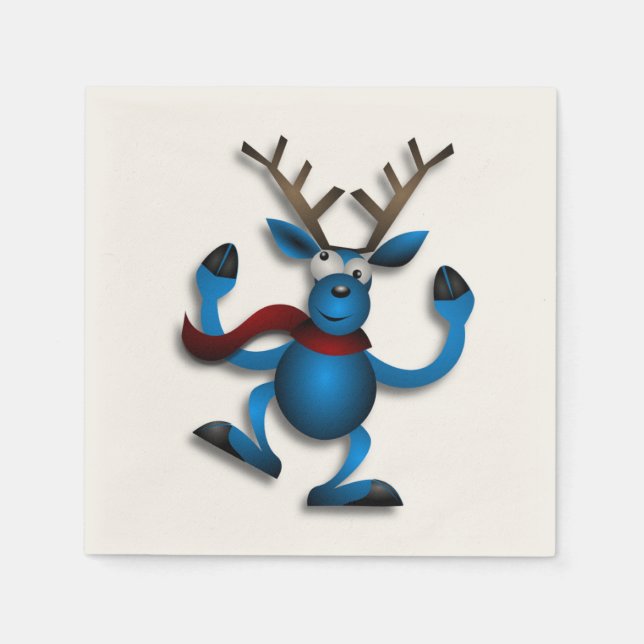 SERVILLETA DE PAPEL DANCING REINDEER (Anverso)