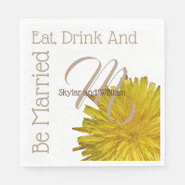 Servilleta De Papel Dandelion Country Wedding Come Bebida Estate Casad