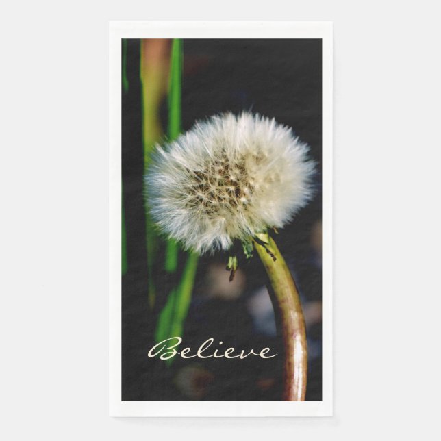 Servilleta De Papel Dandelion Cree Verde Estacional  (Anverso)