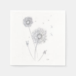 Servilleta De Papel Dandelion Table Napkin