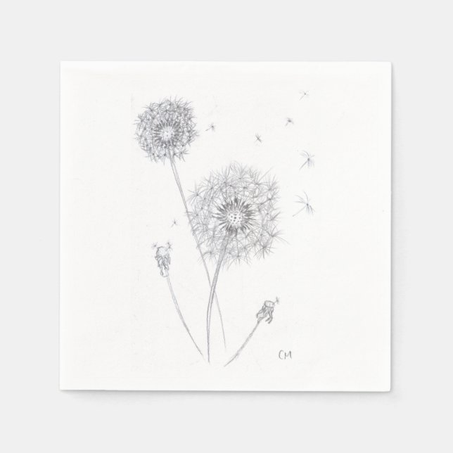 Servilleta De Papel Dandelion Table Napkin (Anverso)