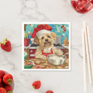 Servilleta De Papel Dandie Dinmont Terrier Repostería Navideña: Navida