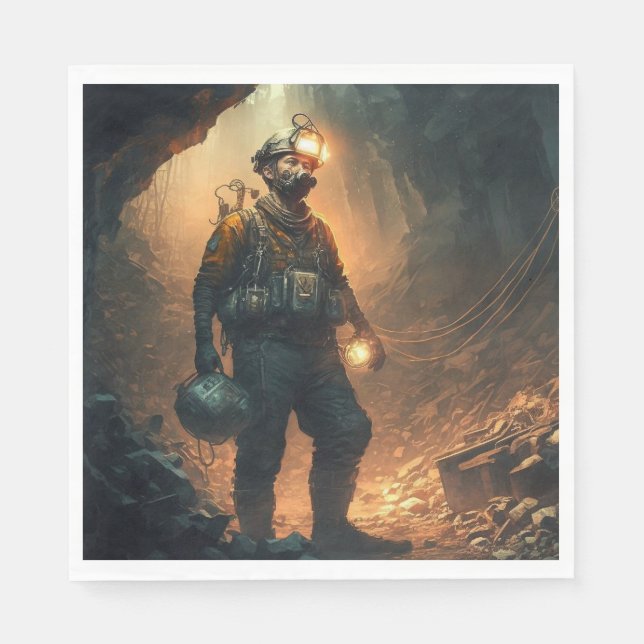 Servilleta De Papel Dangerous Mines (Anverso)
