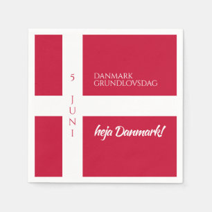 Servilleta De Papel Danmark Grundlovsdag Bandera del Día Nacional Dané