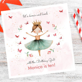 Servilleta De Papel Danza y vuelta lindo bailarina ballet niño cumplea