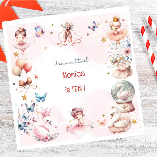 Servilleta De Papel Danza y vuelta lindo bailarina ballet niño cumplea