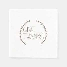 Servilleta De Papel Dar gracias a Napkin