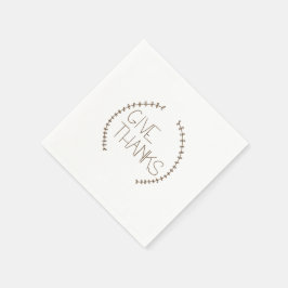 Servilleta De Papel Dar gracias a Napkin