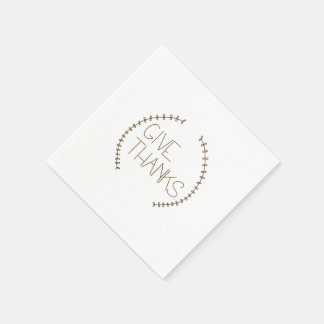 Servilleta De Papel Dar gracias a Napkin