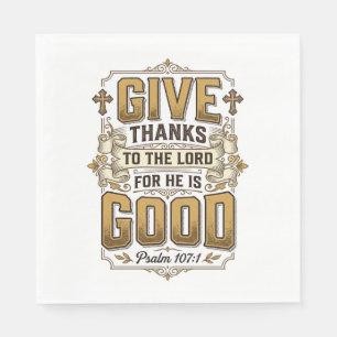 Servilleta De Papel Dar Gracias Salmo 107 Camiseta Cristiana Vintage