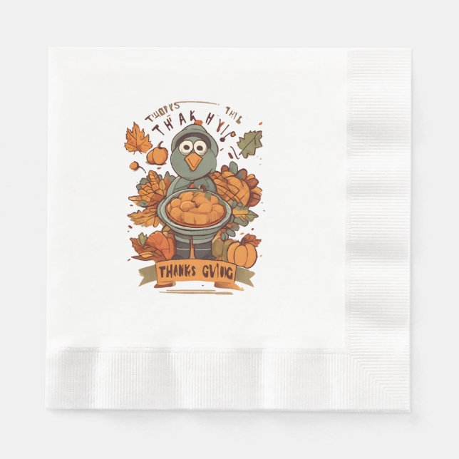 Servilleta De Papel Dar Gracias y Compartir Amor  (Anverso)