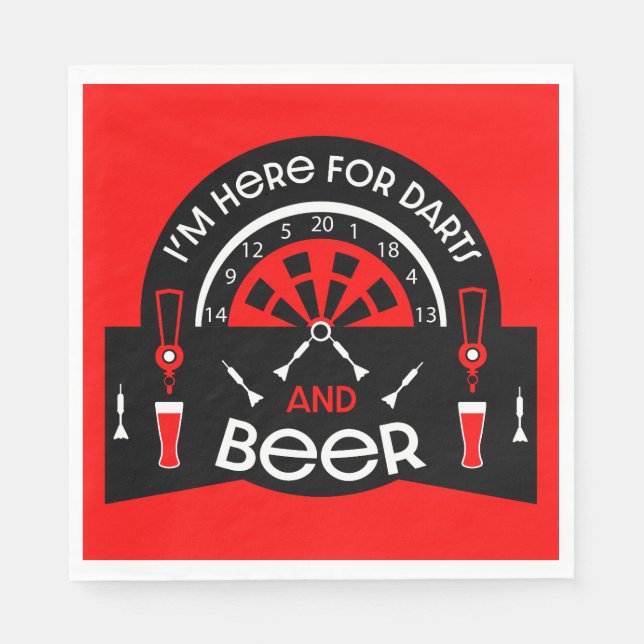 Servilleta De Papel Dardos de pub clásicos (Anverso)