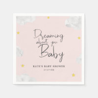 Dark Blue Watercolor Nubes Chico Baby Shower