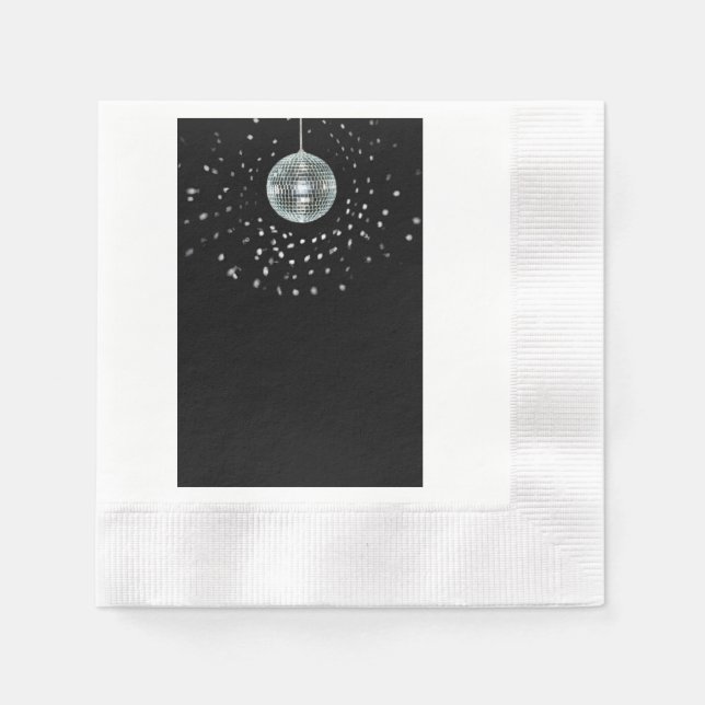 Servilleta De Papel Dark Disco Ball (Anverso)