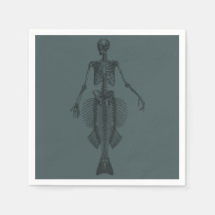 Servilleta De Papel Dark Mermaid Skeleton Halloween