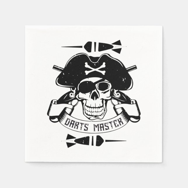 Servilleta De Papel Darts - Darts Master Skull (Anverso)