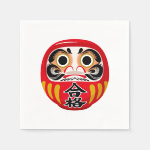 Servilleta De Papel Daruma (encanto tradicional japonés de buena suert