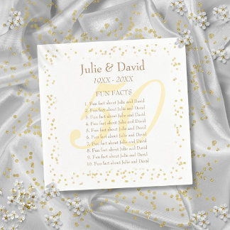 Servilleta De Papel Datos divertidos del 50 aniversario de bodas