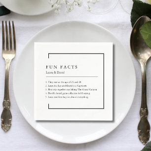 Servilleta De Papel Datos Interesantes Boda Minimalista Chic Moderna