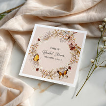 Servilleta de papel de acuarela de flor silvestre 