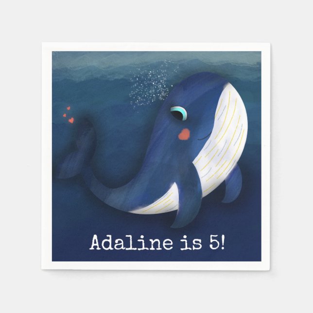 servilleta de papel de ballena (Anverso)