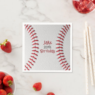 Servilleta de Papel de Béisbol Personalizada con N