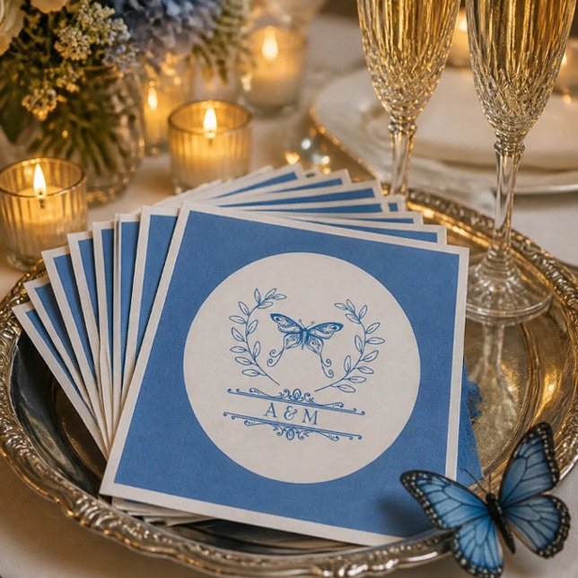 Servilleta de papel de boda con monograma de marip (Subido por el creador)