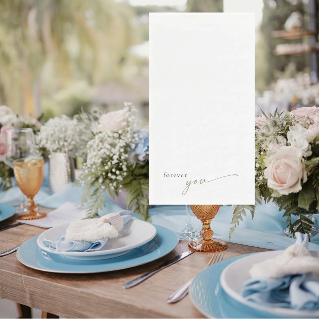Servilleta de papel de boda con texto dorado genér (Subido por el creador)