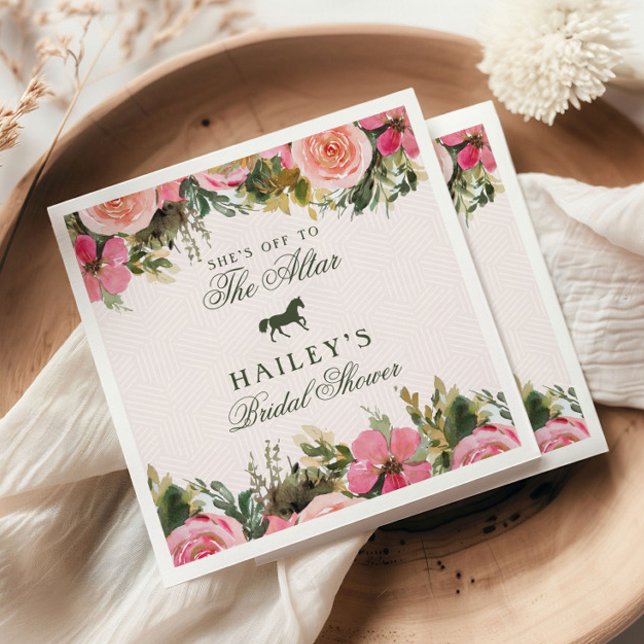 Servilleta De Papel De camino al Altar Kentucky Derby Bridal Shower (Subido por el creador)